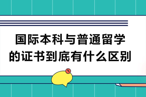 国际本科证书与普通留学差异解析：学历认证与培养模式全对比