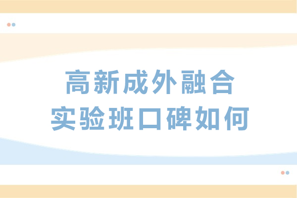 成都高新成外融合实验班口碑测评：真实家长选择与升学优势详解