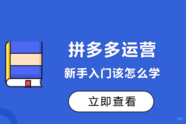 拼多多运营新手入门该怎么学？