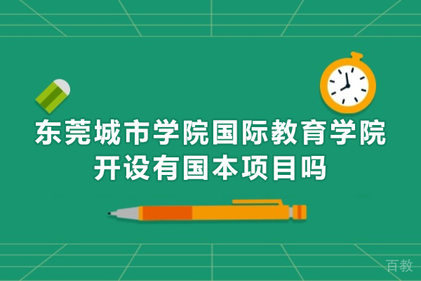 东莞城市学院国际教育学院开设有国本项目吗 